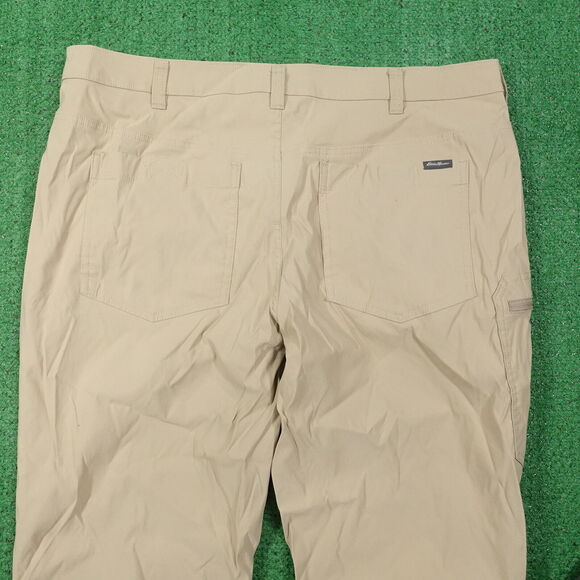 EDDIE BAUER NYLON BLEND TAN BEIGE LIGHTWEIGHT HIKING OUTDOORS PANTS 38X32 - Picture 6 of 9